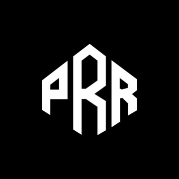PRR letter logo design with polygon shape. PRR polygon and cube shape logo design. PRR hexagon vector logo template white and black colors. PRR monogram, business and real estate logo.