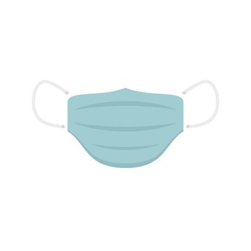 Dust medical mask icon flat isolated vector