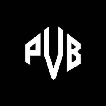 PVB letter logo design with polygon shape. PVB polygon and cube shape logo design. PVB hexagon vector logo template white and black colors. PVB monogram, business and real estate logo.