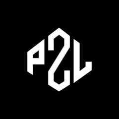 PZL letter logo design with polygon shape. PZL polygon and cube shape logo design. PZL hexagon vector logo template white and black colors. PZL monogram, business and real estate logo.