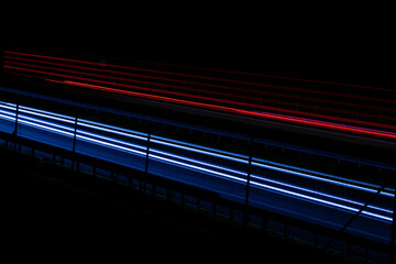 lights of cars with night. long exposure