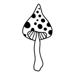 Psychedelic mushroom for t-shirt or tattoo design.