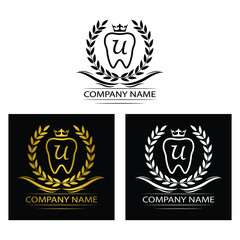 Letter U Tooth Dental Clinic  vector template  Dentist logo company 