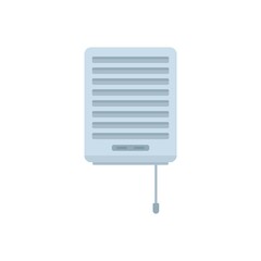 Wall ventilation icon flat isolated vector