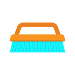 Brush icon. Cleaning, washing. Colored silhouette. Side view. Vector simple flat graphic illustration. The isolated object on a white background. Isolate.