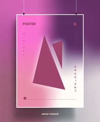 Poster covers with color vibrant gradient background. Trendy modern design. Vector templates for placards, banners, flyers, presentations and reports. Vector illustration. Eps10