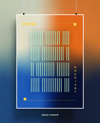 Obraz premium Poster covers with color vibrant gradient background. Trendy modern design. Vector templates for placards, banners, flyers, presentations and reports. Vector illustration. Eps10