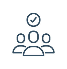 membership line icon on white