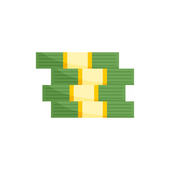 Fototapeta premium Money cash pack icon flat isolated vector