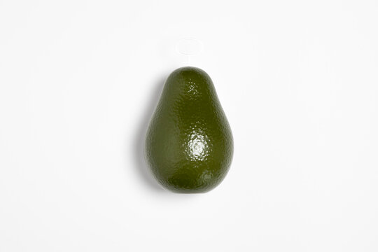 Plastic Avocado Fruit Storage Container isolated on white background.High resolution photo.Top view. Mock-up.
