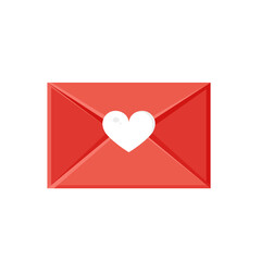 Illustration of an envelope with heart. Love message. Valentine's day love letter for postcard, poster, print, holiday card.