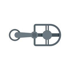Animal foot trap icon flat isolated vector