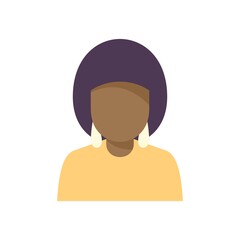 African woman immigrant icon flat isolated vector