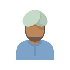 Arab immigrant icon flat isolated vector