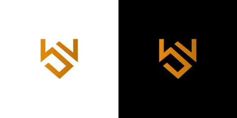 Fototapeta Modern and elegant WS initials logo design obraz