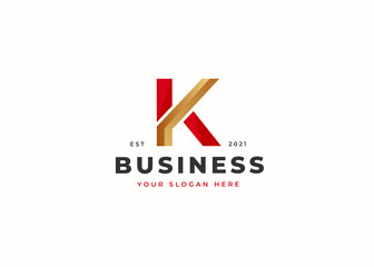 Letter K luxury logo design template. Vector illustrations