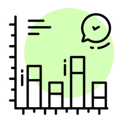 graph icon, Survey and Feedback, modern vector illustration 