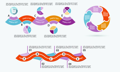 Abstract infographic template for business design	