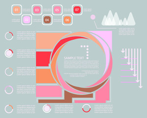 Abstract infographic template for business design	