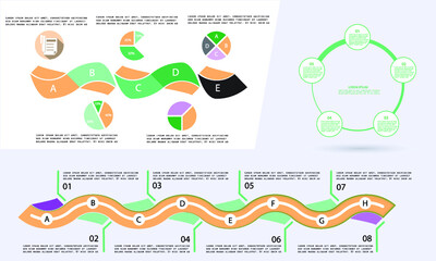 Flat business infographic template, vector illustration