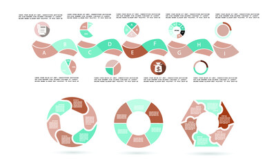 Fototapeta premium Flat business infographic template, vector illustration