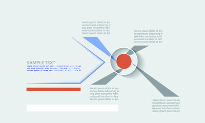 Flat business infographic template, vector illustration
