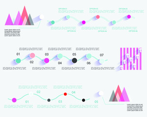 Fototapeta premium Flat business infographic template, vector illustration
