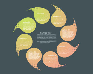 Flat business infographic template, vector illustration