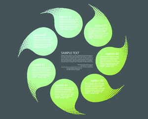 Flat business infographic template, vector illustration