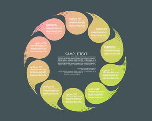 Flat business infographic template, vector illustration