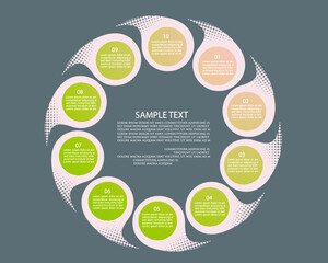 Flat business infographic template, vector illustration