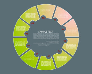 Flat business infographic template, vector illustration