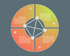 Flat business infographic template, vector illustration