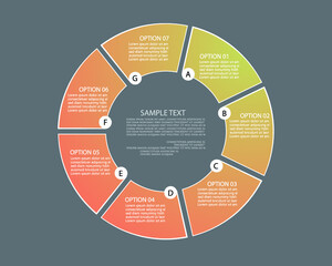 Flat business infographic template, vector illustration