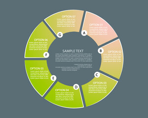 Flat business infographic template, vector illustration