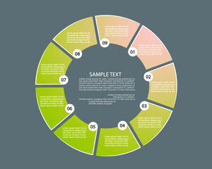 Flat business infographic template, vector illustration