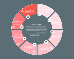 Flat business infographic template, vector illustration