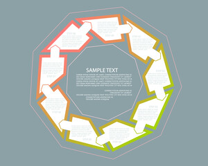 Flat business infographic template, vector illustration