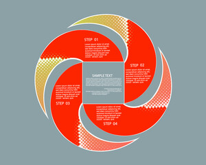 Flat business infographic template, vector illustration