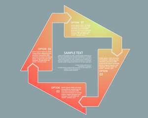 Flat business infographic template, vector illustration