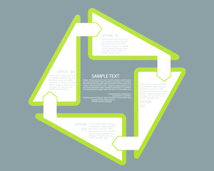 Flat business infographic template, vector illustration