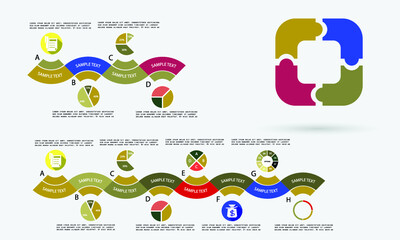 Minimal style infographic template.eps
