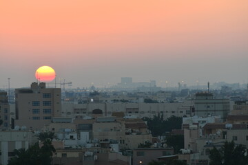 Middle East sunset Manama Bahrain
