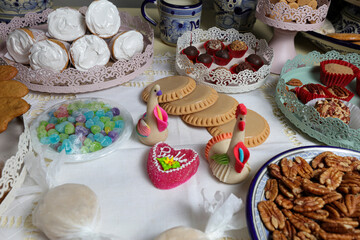 Top view of typical mexican sweets