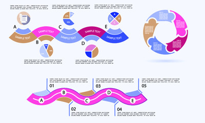 Set elements of infographics, vector illustration template