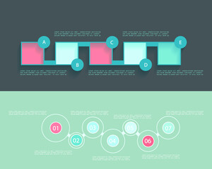 Set elements of infographics for business presentation, vector illustration template