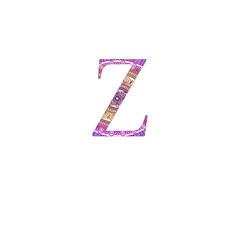 Color and white Alphabet mandala coloring page