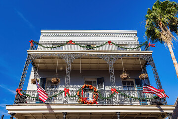 Daytime view of the beautiful historical building at French Quarter