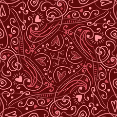 Bright pattern for Valentine's Day. Valentine's day, heart, strokes. Colorful designs for print, clothing and interior decor.