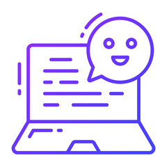 Online Testimonials icon, Survey and Feedback, modern vector illustration 